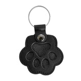 Dog Cat Paw Shaped Keychain Cute Cat Hair Storage Holder for Pet Lovers Gift black