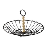 Maxbell Wire Fruit Basket with Handle Server Tabletop Fruit Vegetable Storage Basket B