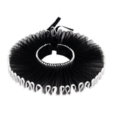 Maxbell Elizabethan Clown Neck Ruffle Sturdy Costume Accessory for Prop Party Gothic Black
