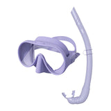 Maxbell Snorkel Set Wide View Diving Mask Adults Snorkeling Gear for Diving Swimming Purple