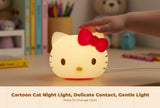 Cat Night Light, Rechargeable Silicone Lamp, Dimmable Mood Bedroom Decor Colorful Battery