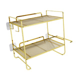 Maxbell over The Toilet Storage Shelf Portable Storage Rack for Dorm Farmhouse Hotel Gold