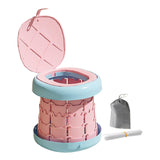 Portable Potty Seat AntiSlip Easy Clean Solid Foldable Training Toilet Chair Pink L