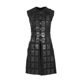Maxbell Medieval Chest Armor PU Leather for Party Medieval-themed Events Stage Shows Black