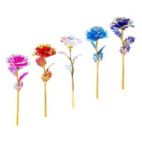 Maxbell 5 Pieces Valentines Gift Artificial Floral Roses for Wedding Anniversary Day