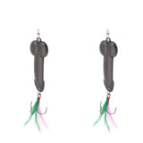 Maxbell 2pcs Spoon Fishing Lure Spinner Bait Metal VIB Hard Sequins Lure Treble Hook