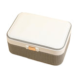 Maxbell Jewelry Box 2 Layer Jewelry Organizer for Ear Studs Pendant Charms Necklaces Gray