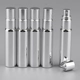 Maxbell Maxbell 5x 10ml Empty Perfume Atomizer Bottle Pump Fine Mist Sprayer Shiny Sliver