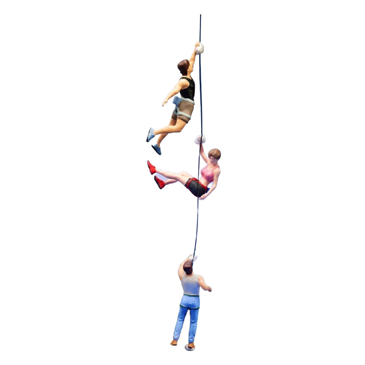 Maxbell 3Pcs 1/87 Miniature Figures Rock Climbing Collectibles Micro Landscape Decor