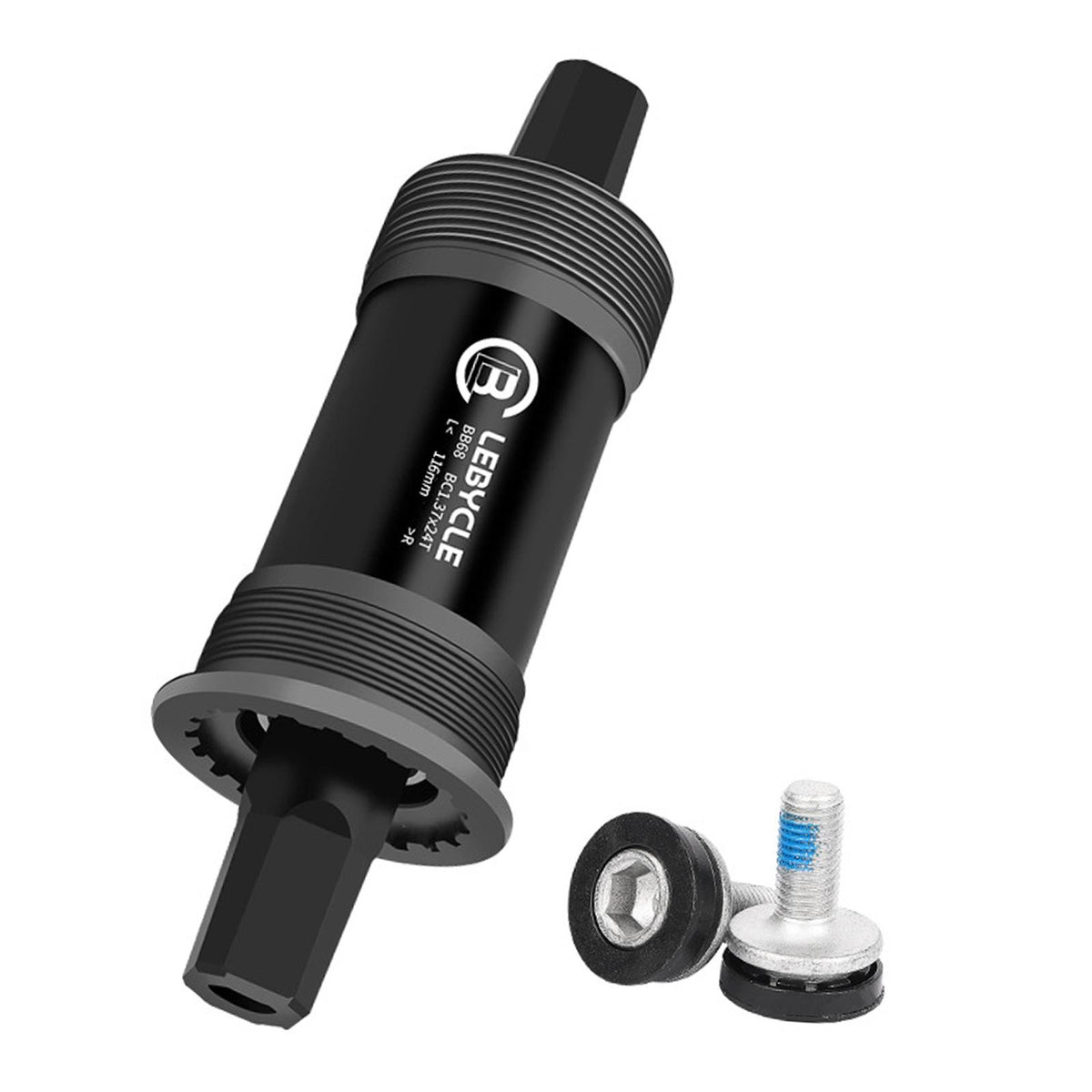Maxbell Bicycle Square Taper Square Hole with 2 Screws Bike Bottom Bracket 116MM