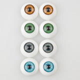 Maxbell 16Pcs Half Round Hollow Acrylic Fake Eyes Eyeballs Doll making Repair 5mm/16mm