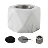 Maxbell Small Fire Pit Easy to Use Portable Fireplace for Courtyard Smores  White