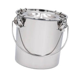 Maxbell Milk Bucket Stainless Steel Portable Farm Animals Supplies Stable Individual 5L