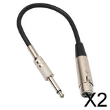 Maxbell 2x1/4 TRS Audio Male to 3-pin XLR Female Cord for Musical Instrument Parts
