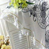 Maxbell 100x250cm Window Curtain Drape Blinds Gauze Voile Curtain White with Beads - Aladdin Shoppers