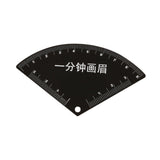 Maxbell Stainless Steel Eyebrow Stencil for Beginners Black Easy to Use Shaping Tool Fan Shape