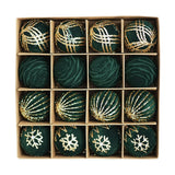 Maxbell 16Pcs Christmas Balls Crafts DIY Baubles for Christmas Gifts Festive Wedding dark green