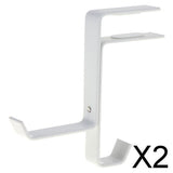 Maxbell 2xMetal Headphone Stand Hook Hanger Universal For Headset Holder white