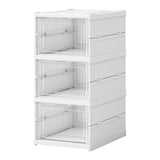 Maxbell Maxbell Foldable Shoe Rack Portable Folding Shoe Rack Clear Cabinet Bin for Entryway 3 Layers