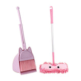 Mini Broom with Dustpan Mop for Kids Pretend Play for Age 3-6 Birthday Gifts purple