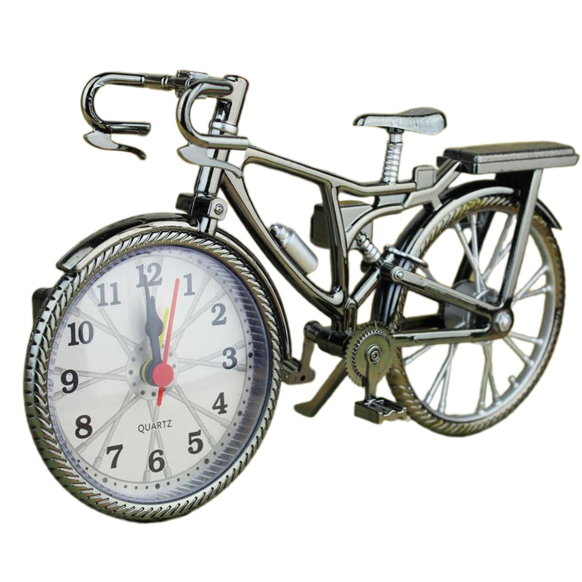 Maxbell Maxbell Home Decor Retro Bicycle Alarm Clock Arabic Numeral Bicycle Alarm Clock