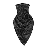 Face Mask Balaclava Tube Bandana Cover Neck Gaiter Scarf  Black Night