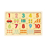 Maxbell Children Wooden Puzzle Matching Toy Teaching Baby Game for Infants Kids Number