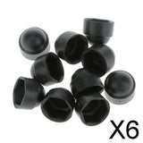 Maxbell 6x10pcs M6 Black Dome Bolt Nut Protection Caps Cover Hexagon Screws M8x14mm