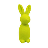 Flocked Bunny Easter Decoration Craft 22cm for Office Balcony Party Supplies yellow green
