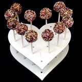 Maxbell Acrylic Heart Shaped 15 Holes   Holder Cake Pop Display Stand 1 Set