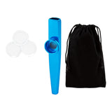 Maxbell Kazoo Flute Portable Education Gift with Storage Pouch for Children Beginner blue