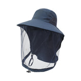 Maxbell Beekeeping Netting Hat Beekeeper Hat with Mesh for Hiking Outdoor Activities Navy blue