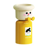 Maxbell Toothbrush Cup and Holder Mouthwash Cup Rack for Birthday Daily Use Tabletop 1pcs and Yellow