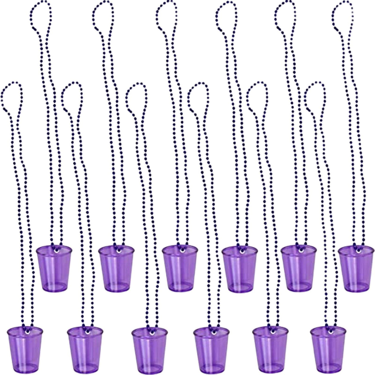 Maxbell Maxbell 12 Pieces Cup Pendant On Beaded Necklace for Festival Wedding Party Favor Violet