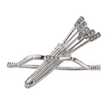 Maxbell 2Pack Bow and Arrow Brooches Crystal Clothes Lapel Pin Badge Collar Clips