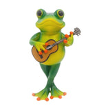 Maxbell Frog Figurine Creative Accessories Cute Decor for Living Room Dashboard Lawn Guitar