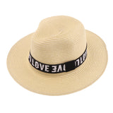 Men Women Wide Brim Straw Cap Summer Outdoor Beach Sun Hat Beige