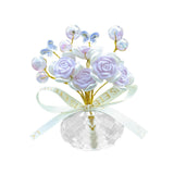 Maxbell Car Dashboard Rose Decor Figurine for Women Girl SUV Sedan Truck Indoor Purple