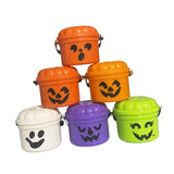 Maxbell Halloween Pumpkin Buckets Mini Goody Bucket Photo Prop Trick or Treat Bucket 6 Pack