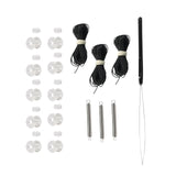 Maxbell Maxbell Universal RV Window Shade Restringing Set Sturdy Accessory Hardware and Rope Black Rope