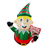 Maxbell Christmas Inflatables Elf Ornament Broke Out from Window for Yard Lawn Party
