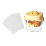Maxbell Greek Yogurt Strainer with Lid Whey Separator for Sauce Nut Milk Fruit Juice Yellow