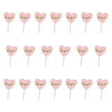 20Pcs Birthday Cake Topper Cake Pick Cake Decoration for Party Birthday Home Pink Gold