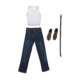 Maxbell 1/ Vest Jeans Set Male Suit for Action Figures white