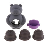 Maxbell Maxbell 1 Pc Pet Dogs Puppies Chewing Little Bear Toy with Silicone Biscuits Gray