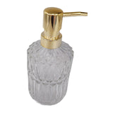 Maxbell Maxbell Soap Dispenser Portable Glass Hand Soap Dispenser for Bathroom Restroom Home Clear Gold