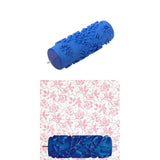 Maxbell 2pcs Empaistic Rose Flower Pattern Painting Roller for Wall Decoration Machine