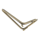 Maxbell 2Pcs Bronze L Shaped Metal Purse Bag Making Frames with Kiss Clasps