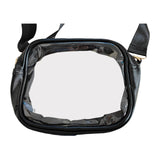 Maxbell Cross Body Bag Lightweight Elegant Clear Purse for Commuting Shopping Street Black