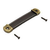 PU Leather Luggage Handle Handle Replace Cabinet Pulls Black